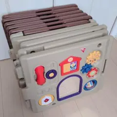 日本育児　ミュージカルキッズランド DXマロン 10枚セット　ベビーサークル