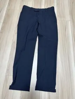 ネイビー スラックス 裾ボタン付き　即購入可能