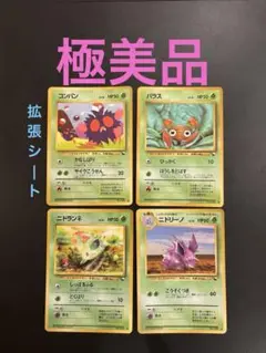 旧裏　極美品　拡張シート　コンパン　パラス　ニドラン♀ ニドリーノ　青版赤版緑版