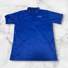 Oakley XL ポロシャツ 青 グラデーション　総柄