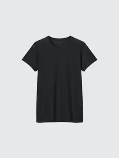 S【ユニクロ】エアリズムデオドラントメッシュクルーネックTシャツ ブラック
