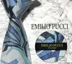 EMILIO PUCCI ネクタイ 総柄 ライトブルー