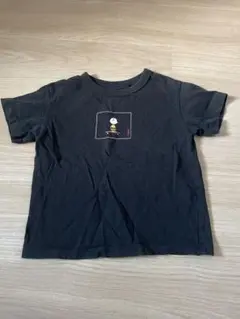ユニクロUT スヌーピー チャーリーブラウン　Tシャツ 黒キッズブラック100