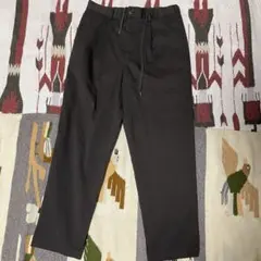 グローバルワーク　ブラウン　ツータックワイドテーパードパンツ