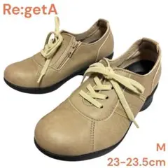 Re:getA リゲッタ　ベージュ スニーカー M　23-23.5cm レザー