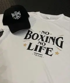 NO BOXING NO LIEE TシャツLサイズ&キャップ2点セット