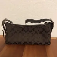 コーチ バッグ ワンショルダー ダークブラウン コンパクト