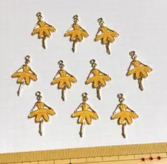 バレリーナ　イエロー　　ピンク　エナメルチャーム　10個