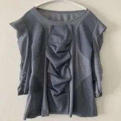 EIKO KONDO エイココンドウ グレー系 フリル付き トップス　42