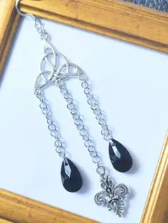 1点物　大ぶりシャンデリアイヤリング　ピアス　ゴシック　ゴスロリ　豪華　黒
