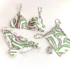 EMILIO PUCCI エミリオプッチ☆三角ビキニ 38 ピンク系 チャーム EMILIO PUCCI エミリオプッチ☆三角ビキニ 38 ピンク系 チャーム