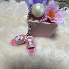 ハローキテイ‪‪❤︎‬キティサンダル(*ฅ́˘ฅ̀*)♡ボールチェーンキーホルダー