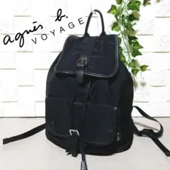 【極美品】 アニエスベー バックパック リュック ナイロン ブラック 軽量