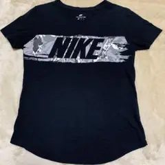 NIKE Tシャツ レディースM 150-160cm ガールズ　デカロゴ 迷彩