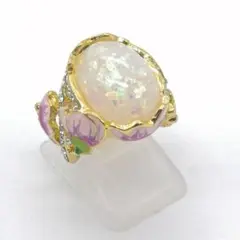 新品!ゴールド リング カラフル レディース 指輪 フラワー