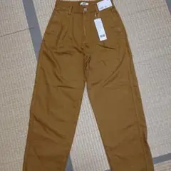 UNIQLO ユニクロu マスタード デニムタックパンツ ウエスト24