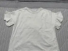ホワイト フリル袖 Tシャツ