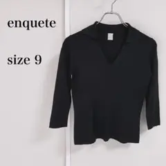 enquete ブラック Vネック ポロシャツ size 9