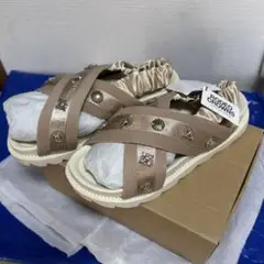 RODEO CROWNS 装飾付きサンダル Lサイズ ベージュ