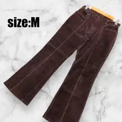 【良品】コーデュロイパンツ ブーツカット フレアパンツ 脚長効果 ベルボトム