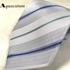 【美品】Aquascutum アクアスキュータム ネクタイ ストライプ