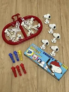 【レトロ・未使用】 スヌーピー / 洗濯バサミ3set +おやつバッグ限定品