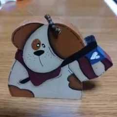 犬型木製ネームプレート
