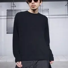 BATONER SLK-RIB CREW NECK KNITシルク100%