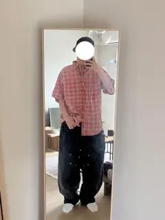 【used】半袖チェックシャツ