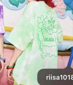 仲里依紗　RE. OKAKA & KINAKO ピンク Tシャツ RE.(アールイードット) 仲里依紗ちゃん おかかアンドきなこT