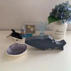 ハンドメイド インテリア 置物 海の生き物シリーズ 2点セット