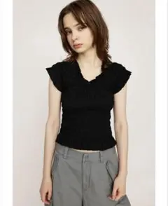 SLY 2WAY SHIRRING BUSTIER トップス