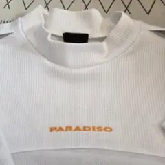 PARADISO ホワイト ハイネック 半袖