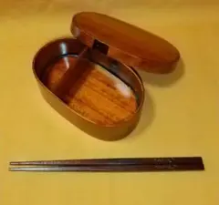 卸直販 木曽ひのきメンパ 曲げわっぱ 摺漆塗り 浅蓋16cm 木曽ひのき箸付き