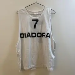 K1218 DIADORA メッシュタンクトップ ホワイト メンズ F