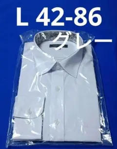 ♦SALVATORE BOSA♦グレー L 42-86♦メンズワイシャツ長袖