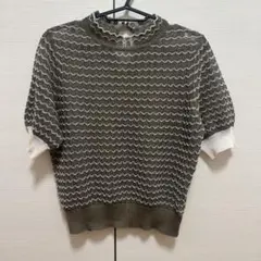 リリーブラウン　半袖ニット