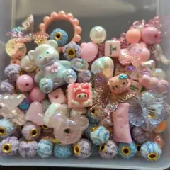 カン付くまちゃん＆アクリルビーズミックス