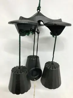 ［O43-65］南部鉄器 風鈴 三重奏 アンティーク