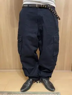 ヒンソン　カーゴパンツ ネイビー　オーバーサイズ　ワイド　バルーン