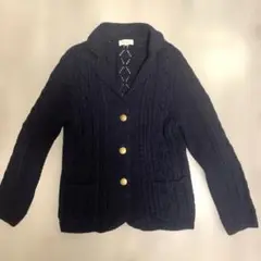 スキャパ SCAPA ネイビー ケーブルニット ジャケット