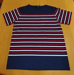 ZIP FIVE ネイビー ボーダー Tシャツ M