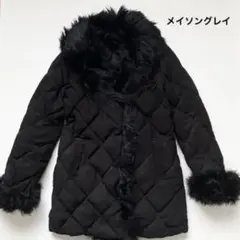 メイソングレイ ファーダウンコート 黒 ブラック