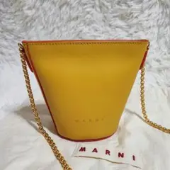 新品級✨MARNI マルニ ミニチェーンショルダーバッグ イエロー 2021SS