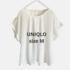 UNIQLO フレンチスリーブ ノースリーブ 2way ブラウス 透け感 M