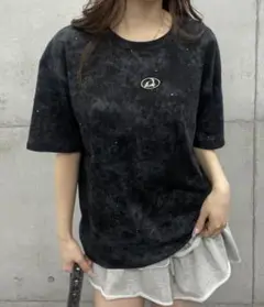 プレート付きラメビックTシャツ