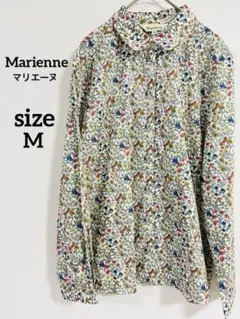 極美品❣️ Marienne マリエーヌ 花柄ブラウス 日本製 綿100% M
