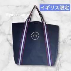 【新品・英国限定】アニヤハインドマーチ×TESCO レア エコバッグ ネイビー