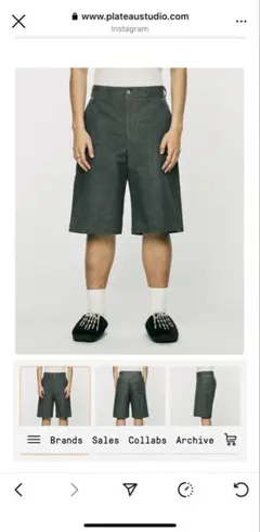 25ss plateau studio Worker shorts