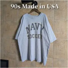 90s USA製　USNAVY SOCCER Tシャツ シングルステッチ　XXL